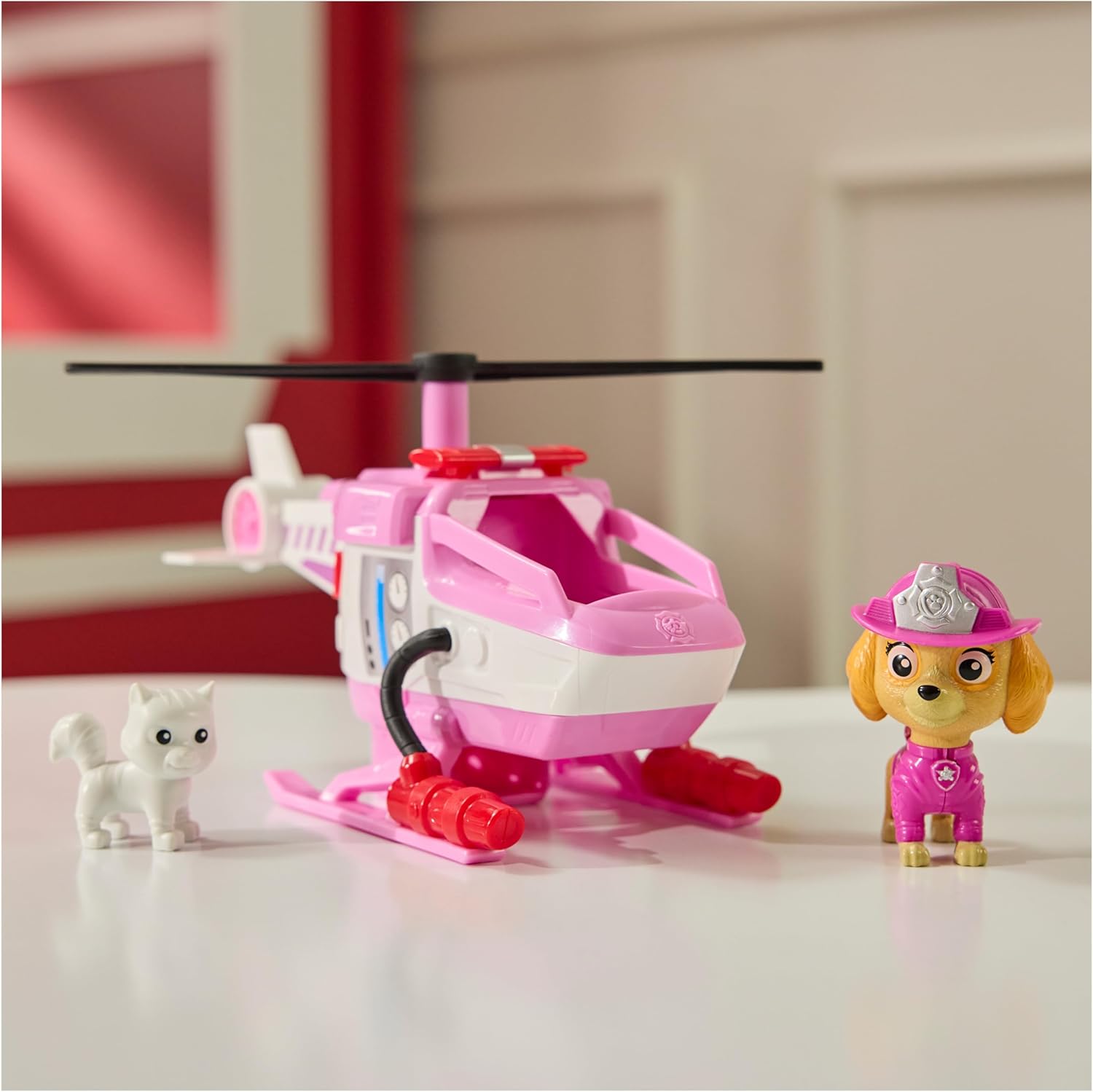 Paw Patrol Fire Rescue: Skye Rescue Fire Chopper with Action Figure, Kitty Friend and Toy Helicopter, Kids Toys for Boys and Girls Ages 3 and Up
