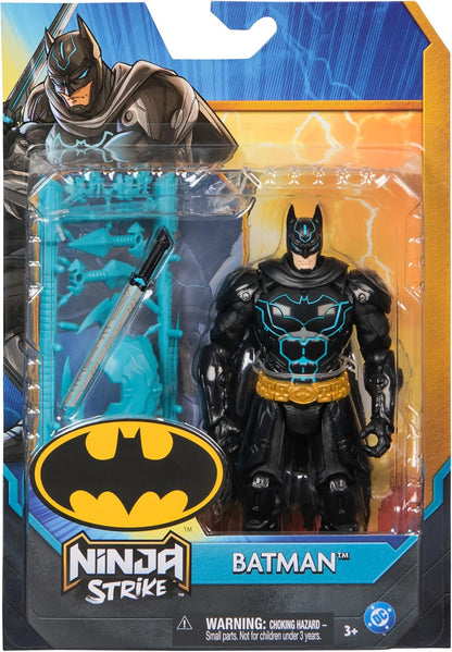 DC Comics, Batman Ninja Strike 15cm Batman Action Figure with Pop-Out Ninja Accessories, Super Hero Kids Toys for Boys and Girls Ages 3 and Up