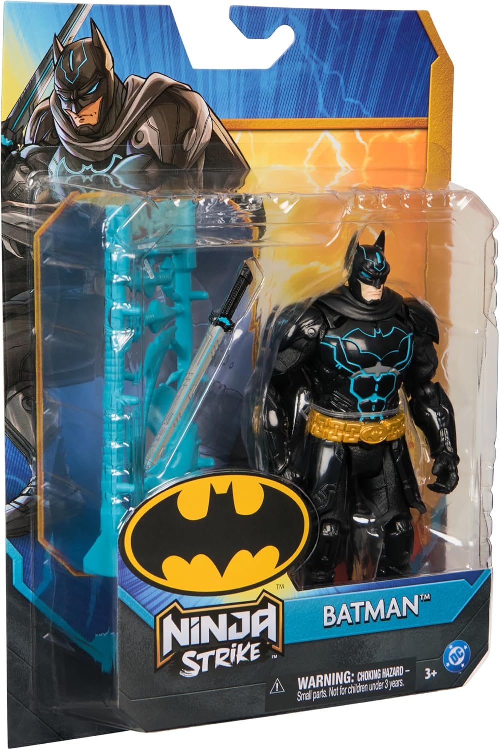 DC Comics, Batman Ninja Strike 15cm Batman Action Figure with Pop-Out Ninja Accessories, Super Hero Kids Toys for Boys and Girls Ages 3 and Up