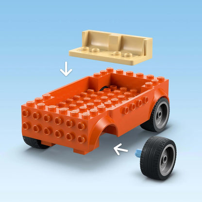 LEGO Bluey: Bluey's Beach & Family Car Trip Toy with 3 Minifigures incl. Bingo & Chilli, plus 2 Surfboards, a Sand Castle & Fun Accessories - Birthday Gift for 4+ Year Old Girls & Boys - 11202