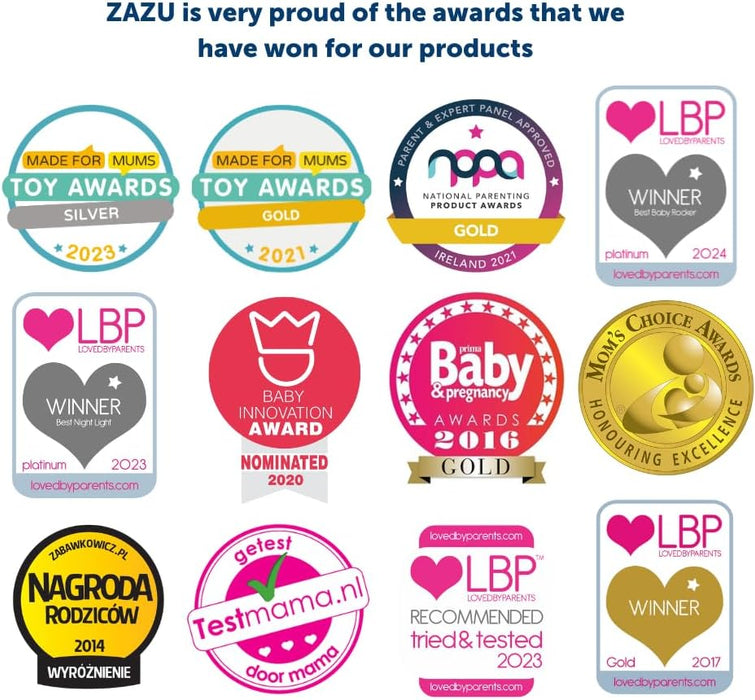 ZAZU BIBI das Häschen, musikalisches Kuscheltier mit 6 Klängen, grau