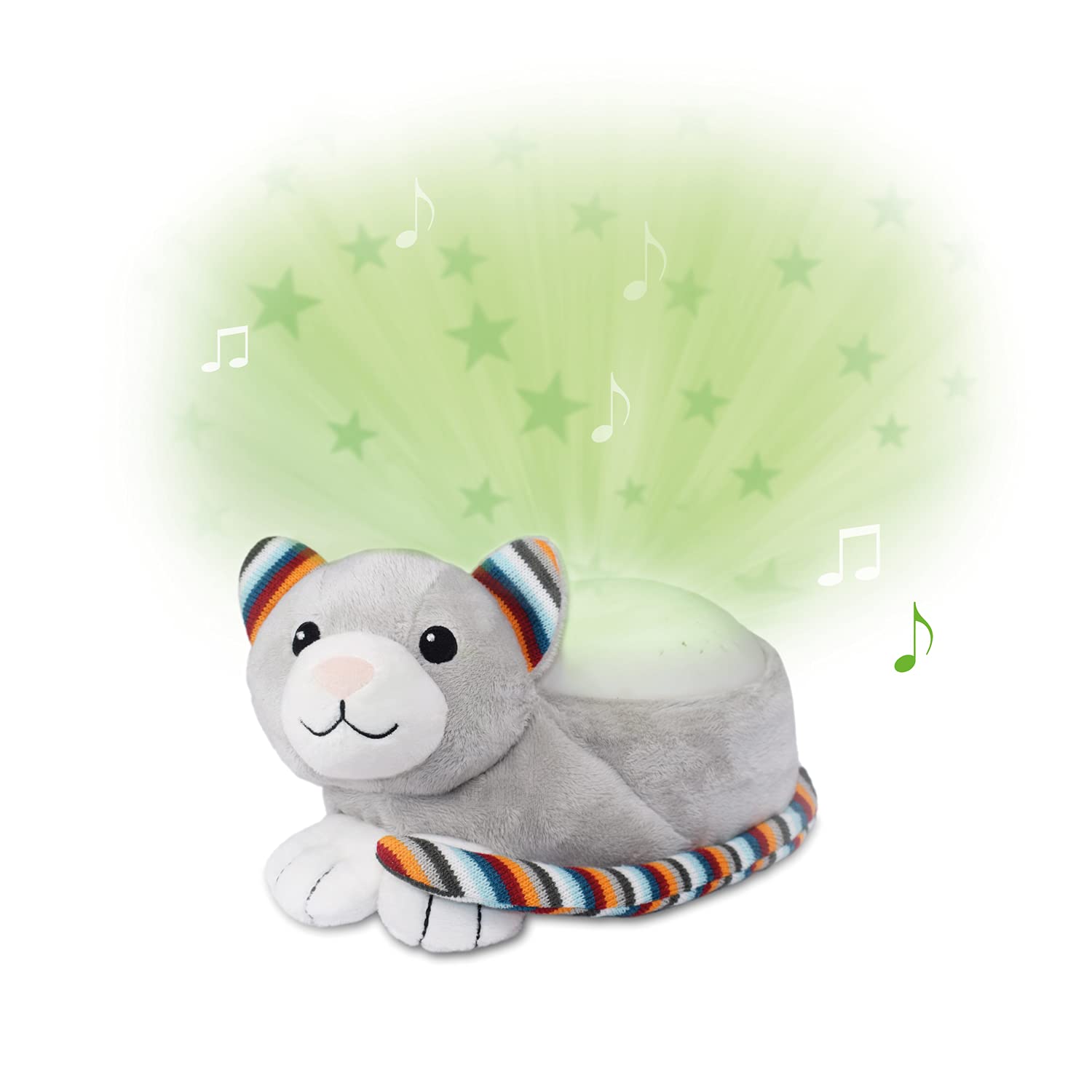 ZAZU Kiki The Kitten Projektor - Baby Lichtprojektor mit beruhigenden Melodien (Herzschlag-Sound, Naturgeräusche oder Lounge-Musik) | Schrei-Sensor | Automatische Abschaltung | waschbar