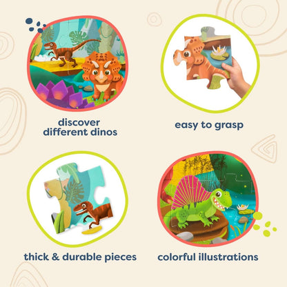B. toys Floor 48-delige dinosaurus puzzel voor kinderen - educatief & ontwikkelingsspeelgoed - 3 jaar + - Gigantic Jigsaw-dinosaurus (Branford BX220Z