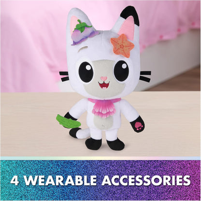 Gabby's Dollhouse: The Movie, Meow-mazing Interactive Pandy Paws Plush Toy with 3 Accessories and Removable Bag, Kids Toys for Girls and Boys Ages 3 and Up