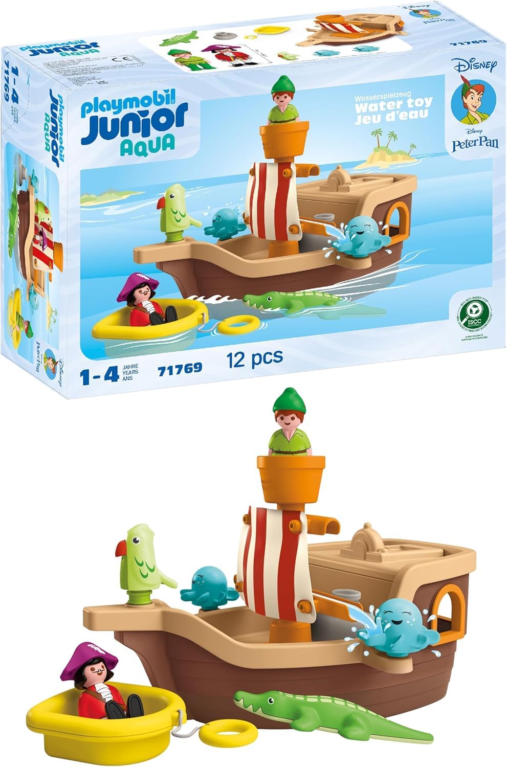 Playmobil - Junior & Disney: Peter Pan`S Splashing Pirate Ship (71769)
