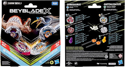Beyblade X Jurassic World Collab Spinosaurus vs Quetzalcoatlus Multipack Set