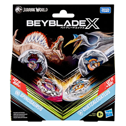 Beyblade X Jurassic World Collab Spinosaurus vs Quetzalcoatlus Multipack Set