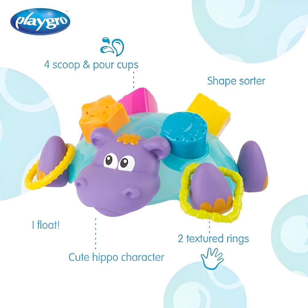 Playgro Bath Toys - HIPOPOTAMO PLAYGRO Bath ACTVITIES