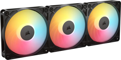 CORSAIR RS120-R Ventole ARGB 5V PWM 120mm Inverse Flow – 3 Pezzi – 8 LED RGB, Rotore Inverso, Alta Pressione Statica, Daisy-Chain, Cuscinetto Magnetico, Modalità Zero RPM –
