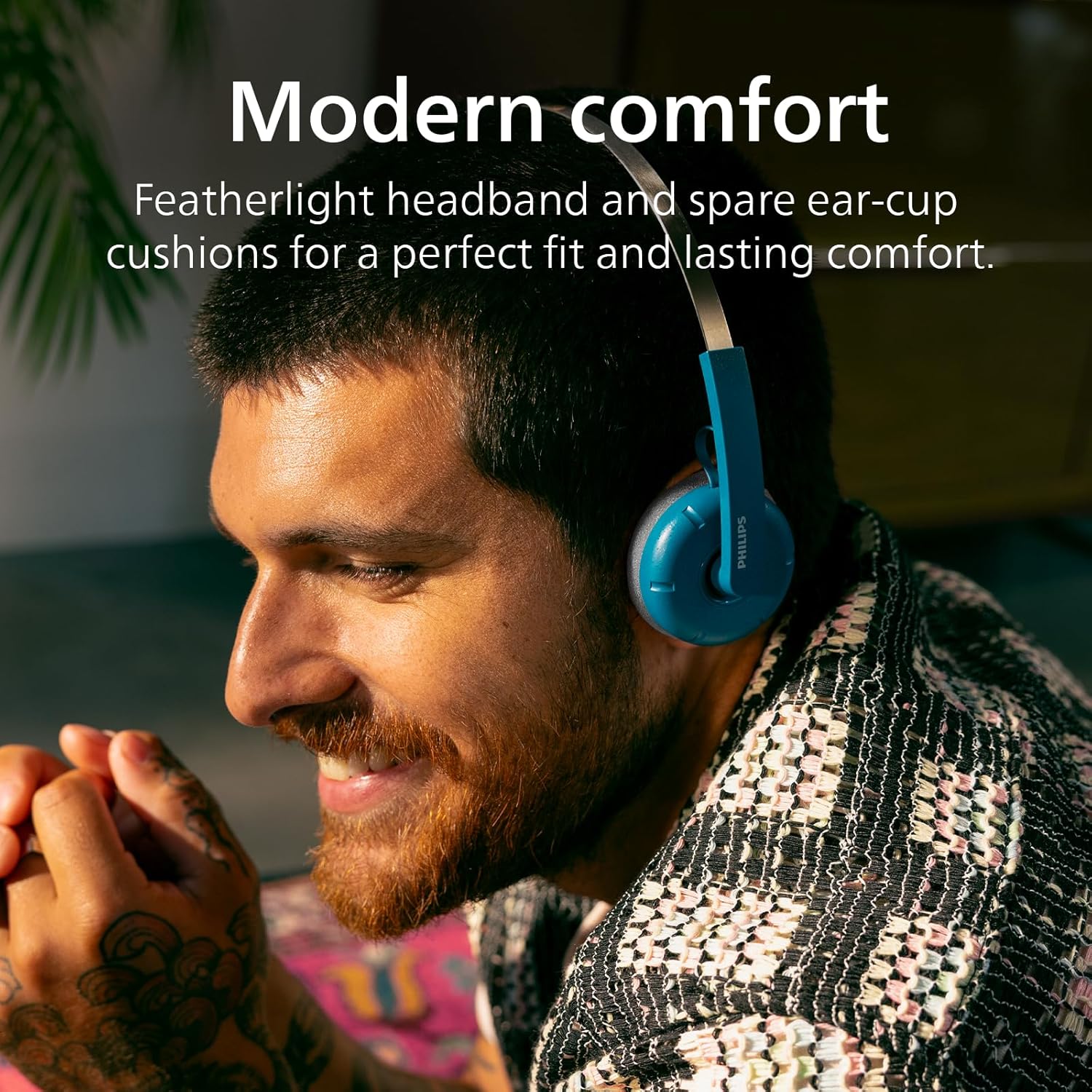 Philips CENTURY 2000 Series Wireless On-Ear Headphones TAH2000TL/00 “The Ringo” | Retro Bluetooth 5.4 Headphones with 26h Play Time, Multipoint, Mic, On-Ear Controls & Spare Cushions