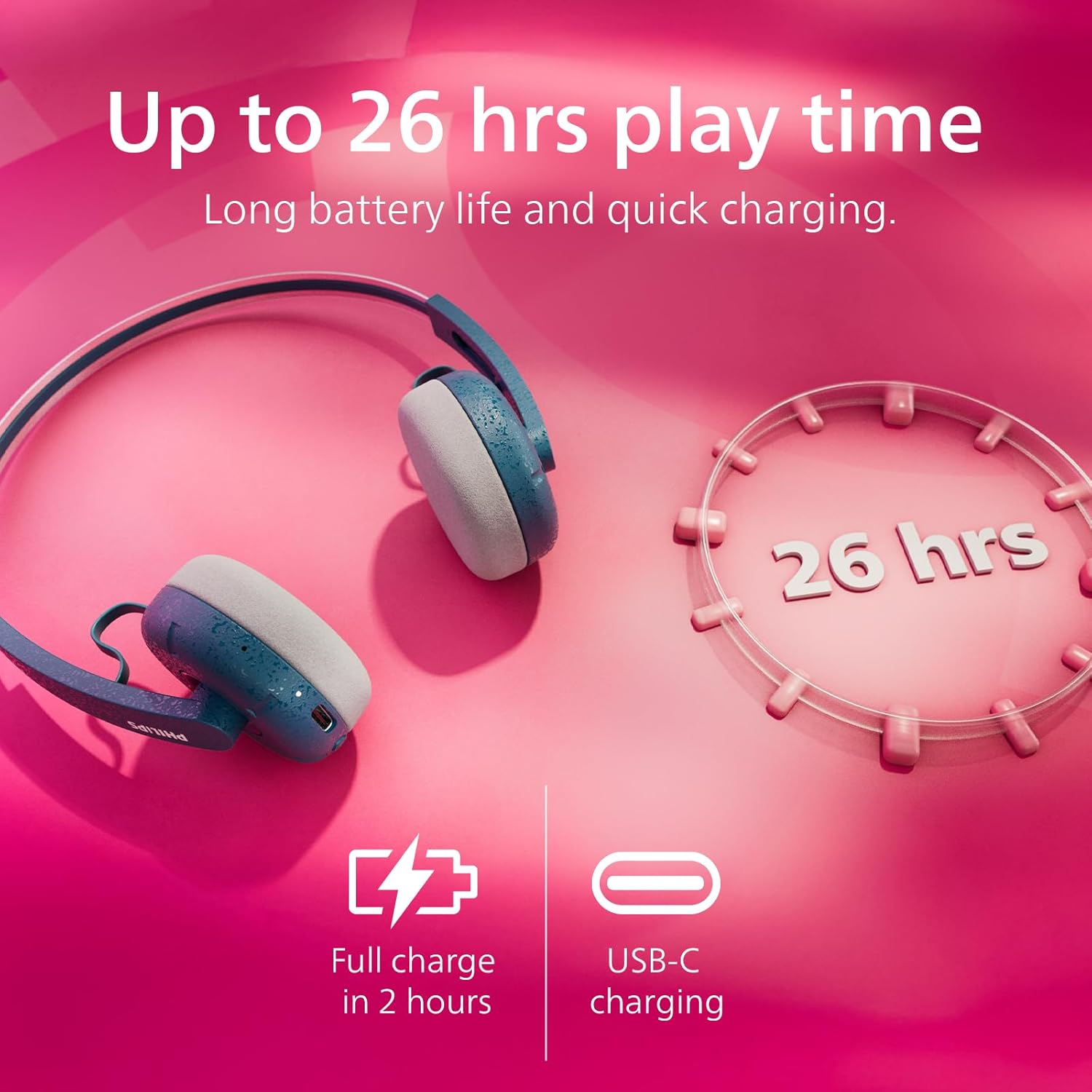 Philips CENTURY 2000 Series Wireless On-Ear Headphones TAH2000TL/00 “The Ringo” | Retro Bluetooth 5.4 Headphones with 26h Play Time, Multipoint, Mic, On-Ear Controls & Spare Cushions