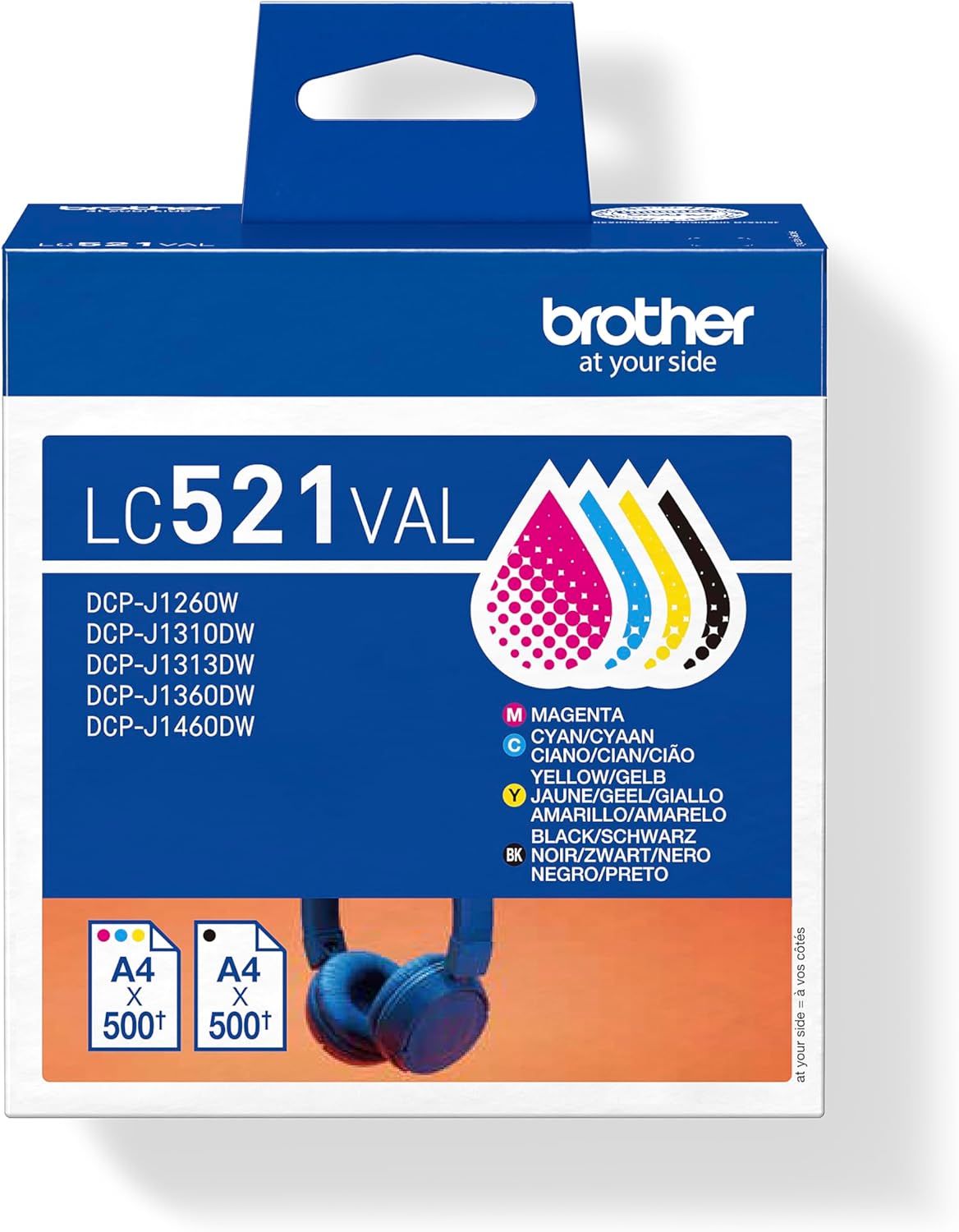 Patrone Brother Lc-521Val Farbtintenset