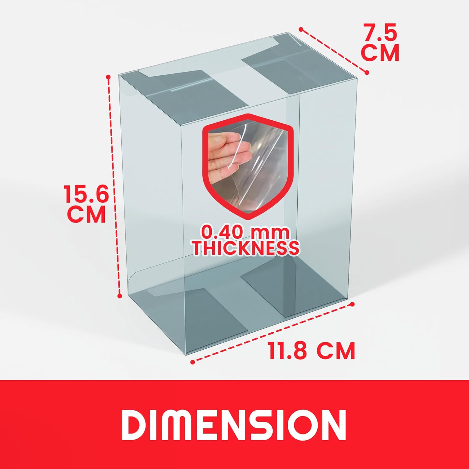 EVORETRO Plastic Display Case Protector for Pokemon Medium Tin Packaging - 5-Pack 0.40 mm Thick Archival Grade, Clear Transparent Protective Cases, Stackable, Custom Fit for Easy Setup and Storage