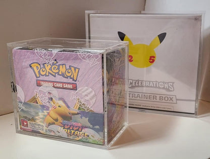 EVORETRO Acrylic Display Case Protector for Pokemon Booster Box - 1-Pack with Sliding Lid, Anti-UV Acrylic Case Protector Stackable. Keep Your Collection in Mint Condition.