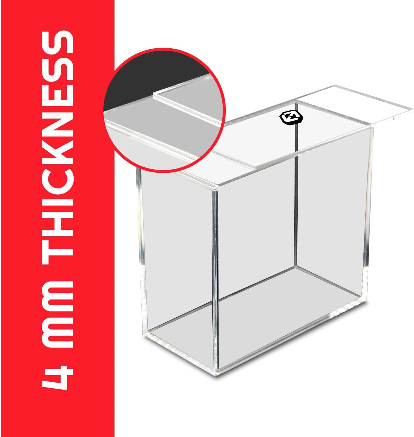 EVORETRO Clear Acrylic Display Case Compatible for Pokemon Elite Trainer Box-UV-Resistant Pokemon ETB Protective Case with Sliding Lid(4.0mm, Pack of 1)