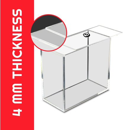 EVORETRO Clear Acrylic Display Case Compatible for Pokemon Elite Trainer Box-UV-Resistant Pokemon ETB Protective Case with Sliding Lid(4.0mm, Pack of 1)