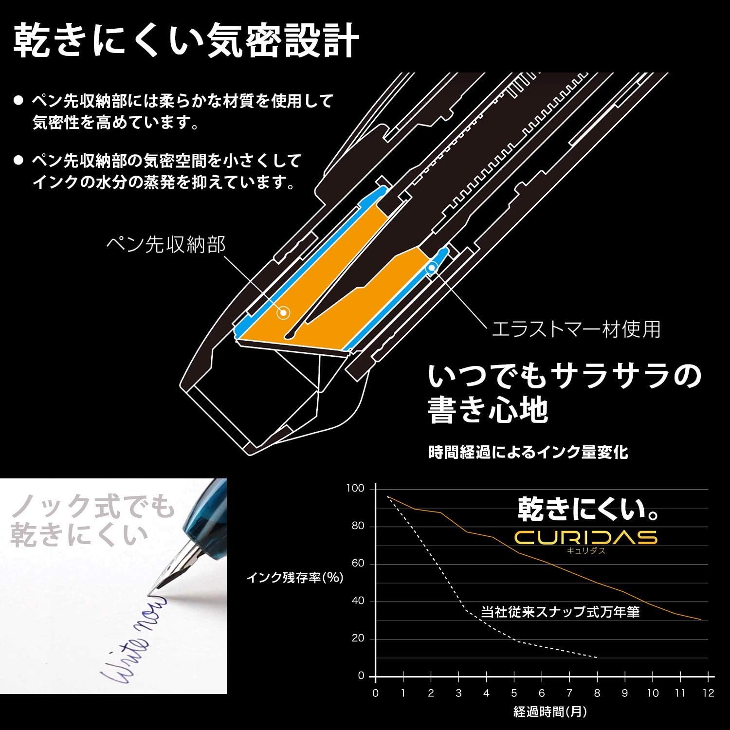 Platinum Curidas PKN7000-77F Fountain Pen/F Fine/Retractable/Red/Handmade/with Gift Box/Fountain Pen