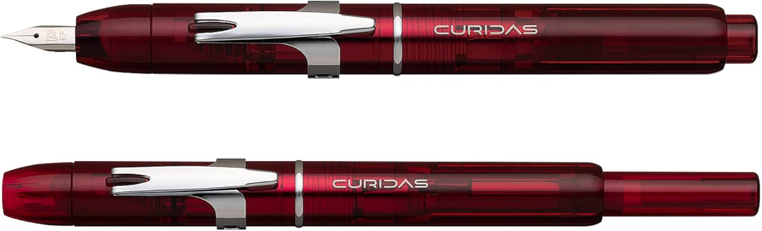Platinum Curidas PKN7000-77F Fountain Pen/F Fine/Retractable/Red/Handmade/with Gift Box/Fountain Pen