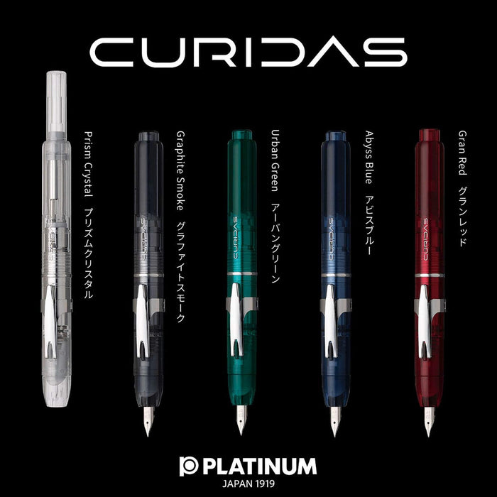 PLATINUM Curidas PKN-7000 Retractable Fountain Pen, 77 Gran Red, Medium Nib, Gran Red, PKN-7000#77-3, Pack of 1