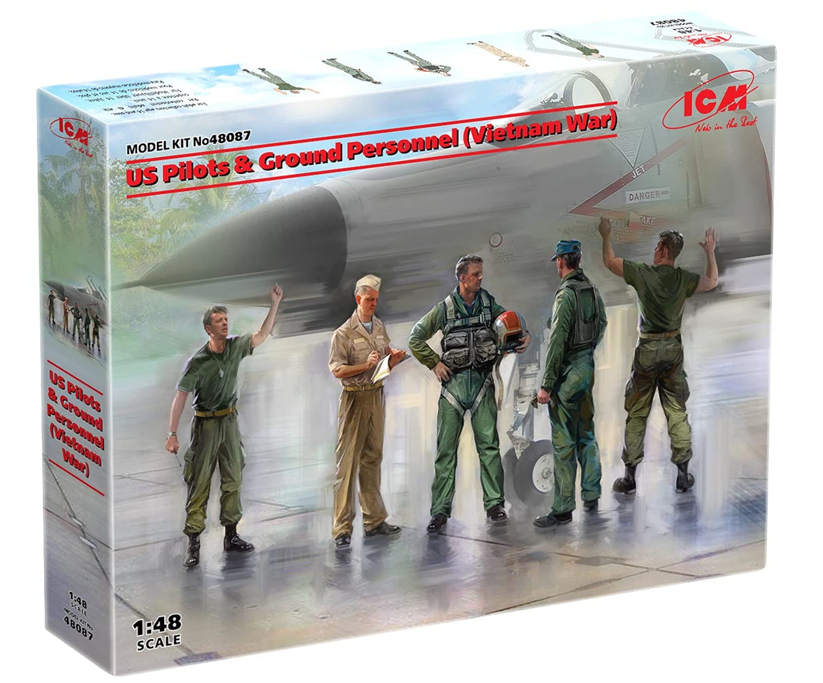ICM Figurine Mignature Us Pilots & Ground Personnel (Vietnam War