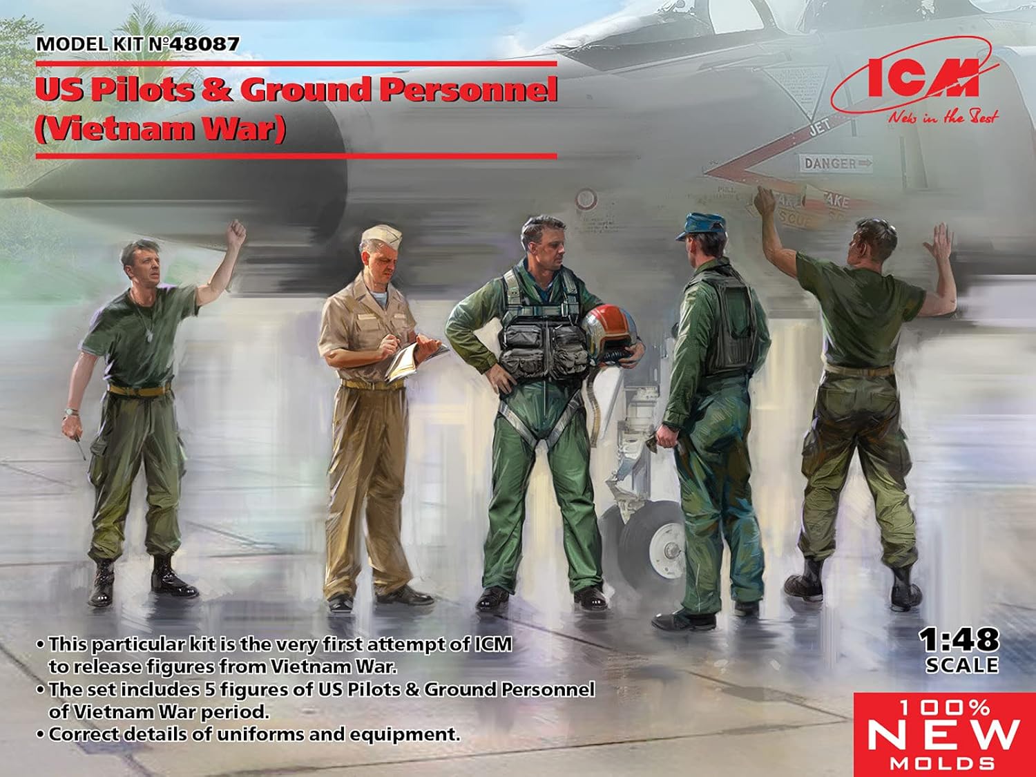 ICM Figurine Mignature Us Pilots & Ground Personnel (Vietnam War