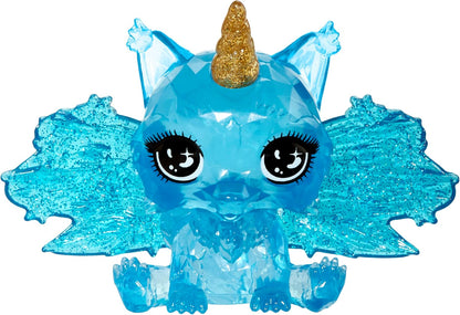 Rainbow High Littles Rainbow Fantasy Fairies & Pet - Sapphire, Blue - 14cm Posable Small Doll & Fantasy Dog Pet with Interchangeable Fairy Wings, Cute Present for Children 4+