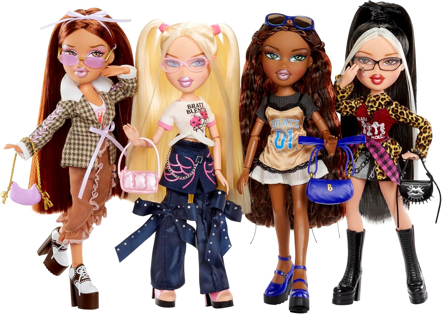 Bratz Stylin' Yasmin - Fashion Doll with Customisable T-Shirt for You, Comes with Accessories, Cute Toys for Girls, Brown