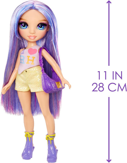 Rainbow High My Fashion Style Doll - Violet - 28cm Purple Fashion Doll with Statement Outfit and Stylish Handbag, Play, Posable, Collectable, For Children Ages 4 to 12+