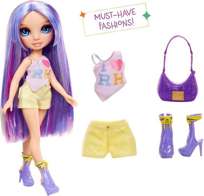 Rainbow High My Fashion Style Doll - Violet - 28cm Purple Fashion Doll with Statement Outfit and Stylish Handbag, Play, Posable, Collectable, For Children Ages 4 to 12+