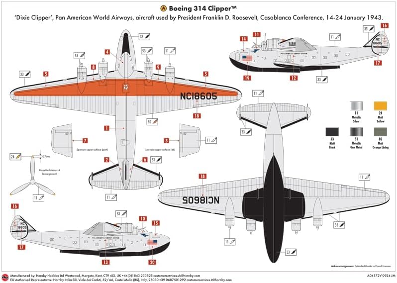 Airfix - 1/144 Boeing Clipper - Plastic Modelbouw - Schaal: 1:144