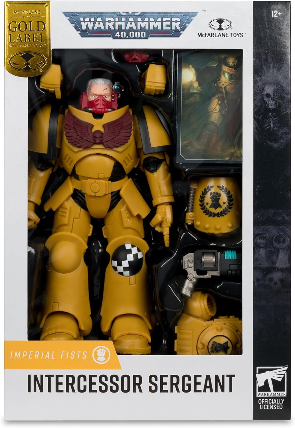 McFarlane Warhammer 40,000 Intercessor Sergeant (Imperial Fist) (Gold Label), 18 cm