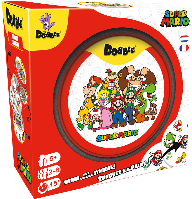 Asmodee - Dobble: Super Mario – Gesellschaftsspiele – Kartenspiel – Spiel für Kinder, Erwachsene und Familie – Schnelligkeit und Beobachtung – ab 6 Jahren – 2 bis 8 Spieler – 15 Minuten –