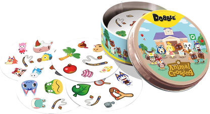 Asmodee - Dobble Animal Crossing - Fun Familie Kartenspiel - Schnelle Beobachtung Spiel - 15 Min Spielzeit - 2-8 Spieler - Alter 4 und älter - Dosen-Box & 55 Karten