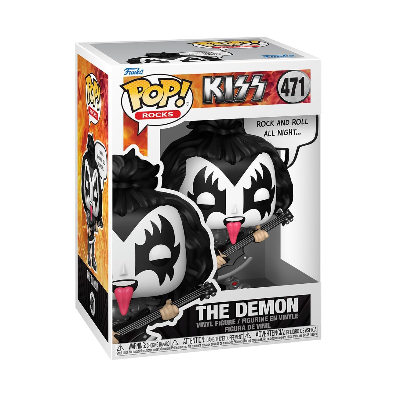 Funko Pop! Sayings: the Demon - (R&R All Night) - KISS - Collectable Vinyl Figure - Gift Idea - Official Merchandise - Toys for Kids & Adults - Music Fans - Model Figure for Collectors and Display