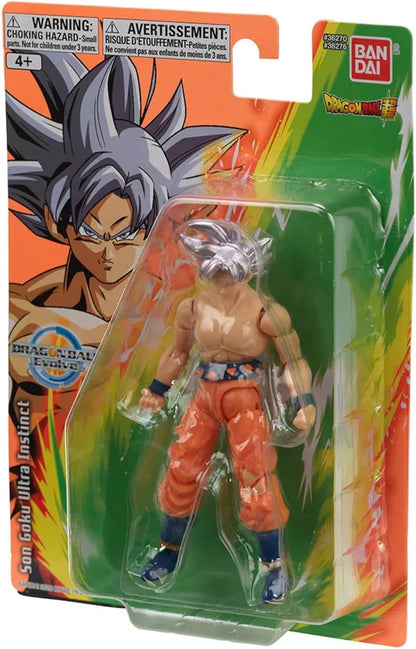 BANDAI Dragon Ball Evolve Ultra Instinct Goku Action Figure - 12.5cm Dragon Ball Super Anime Toy Collectible Action Figure - Anime Gifts for Fans