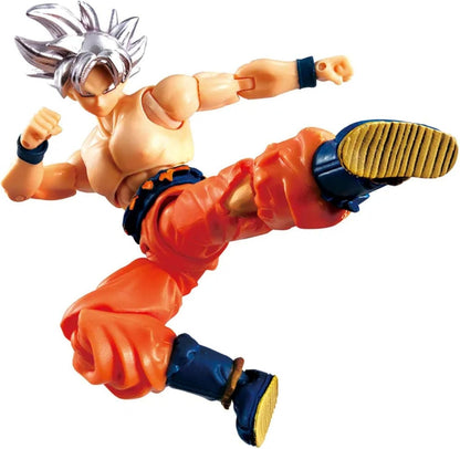 BANDAI Dragon Ball Evolve Ultra Instinct Goku Action Figure - 12.5cm Dragon Ball Super Anime Toy Collectible Action Figure - Anime Gifts for Fans