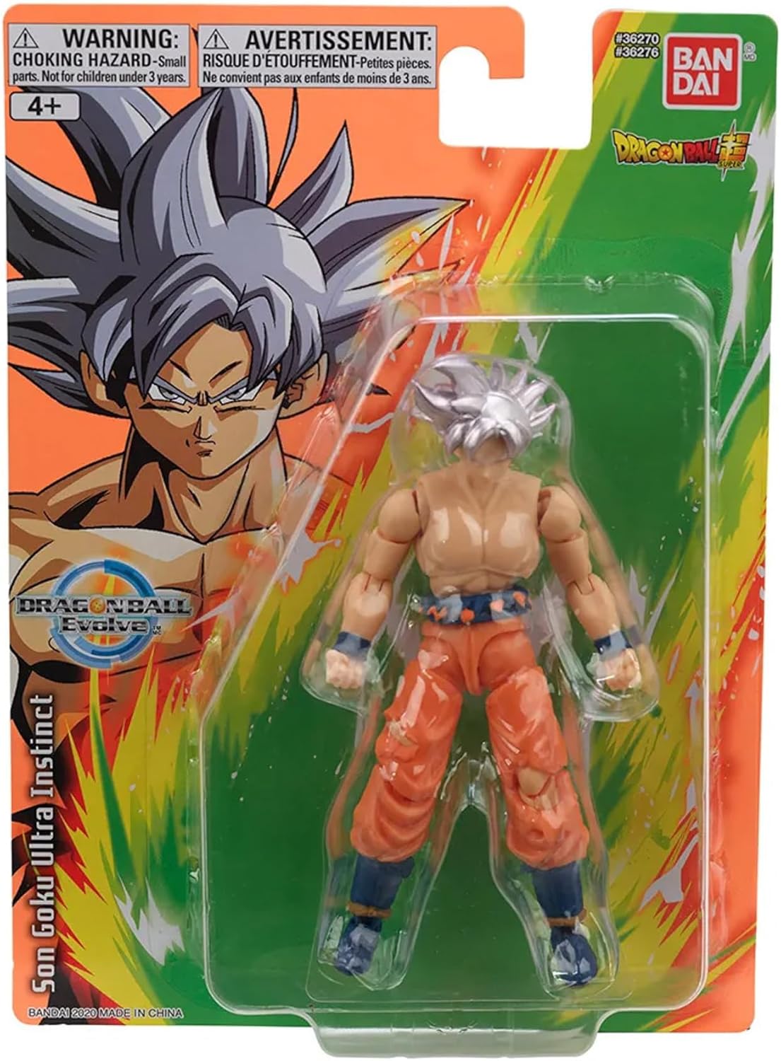 BANDAI Dragon Ball Evolve Ultra Instinct Goku Action Figure - 12.5cm Dragon Ball Super Anime Toy Collectible Action Figure - Anime Gifts for Fans