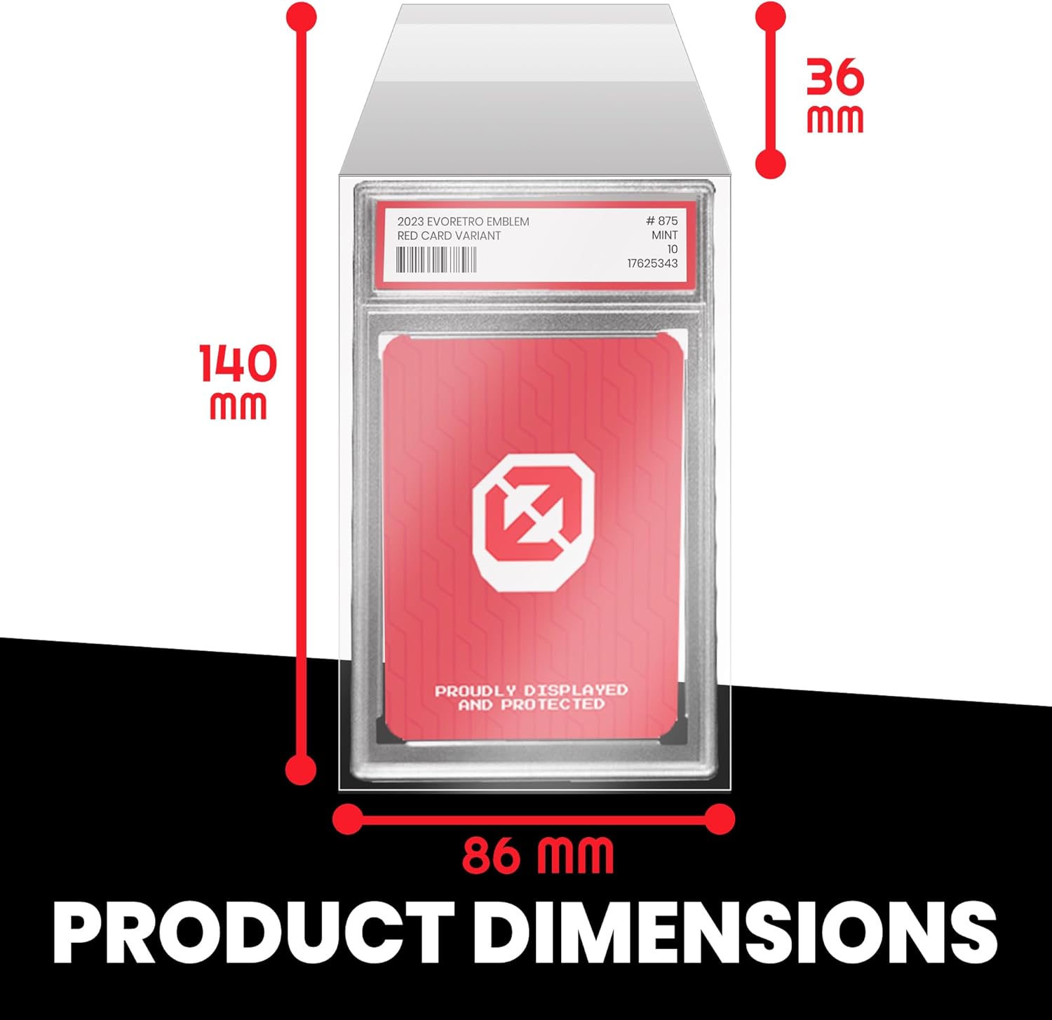EVORETRO PSA Slab Protector Sleeves – 100 Pack Resealable PSA Graded Card Sleeves, Premium Acid-Free Team Bags for Trading Cards, Archival-Safe, Crystal Clear Card Slab Protection
