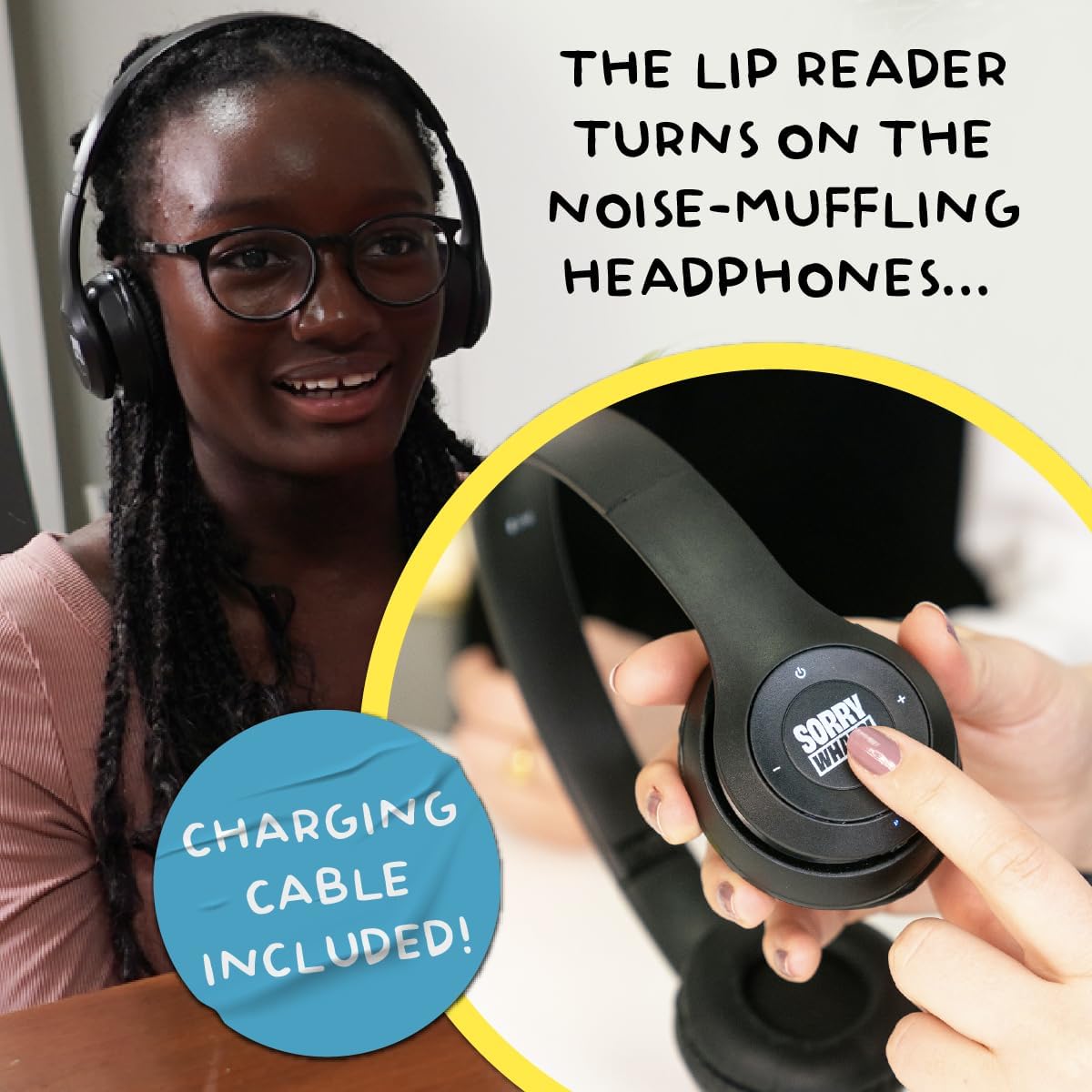 Lucky Egg Sorry What - Lip Reading Friends Party Game Based On The Headphone Challenge TikTok Trend - 2+ Players 40,000 Funny Word Phrase Combinations Card Game for Friends (Family Edition