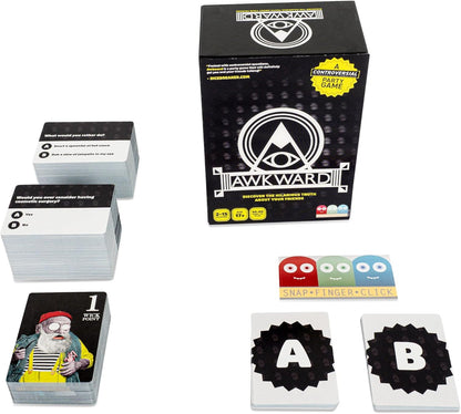 Snap Finger Click Awkward: Controversial Party Game | Card Game For Ages 17+ Adults | Get To Know Your Friends by Answering Some Awkward Questions | Ideal for a Fun Games Night