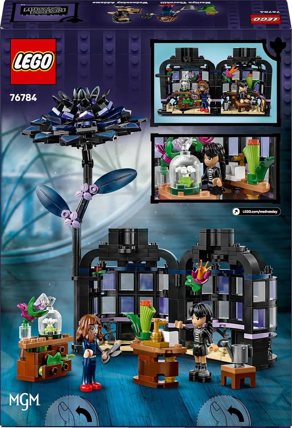 LEGO Wednesday Black Dahlia Flower Toy - Opening Play and Display Model with 2 Mini Dolls & Accessories - Gift for 9+ Year Old Girls, Boys & TV Show Fans - 76784
