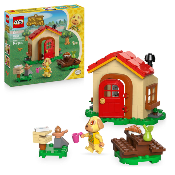 LEGO Animal Crossing Goldie's Cosy House Toy - incl. a Minifigure, Piano & Picnic Table plus Toy Food Accessories - Gaming Gift for 6+ Year Old Girls, Boys & Fans - 77058