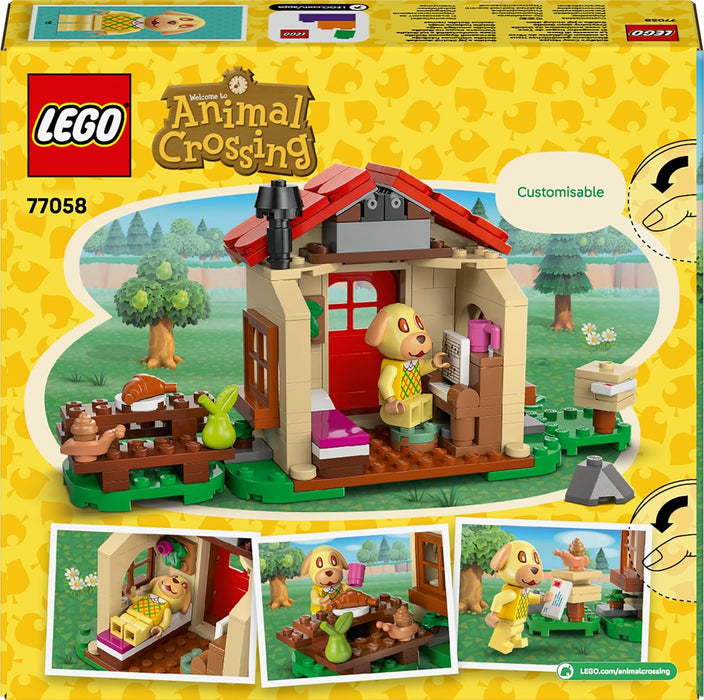 LEGO Animal Crossing Goldie's Cosy House Toy - incl. a Minifigure, Piano & Picnic Table plus Toy Food Accessories - Gaming Gift for 6+ Year Old Girls, Boys & Fans - 77058