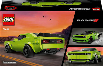 LEGO Speed Champions Dodge Challenger SRT Hellcat Sports Car Toy - Car Model Kit with a Driver Minifigure - Birthday Gift for 9+ Year Old Boys - 77237