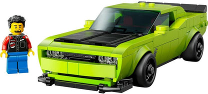 LEGO Speed Champions Dodge Challenger SRT Hellcat Sports Car Toy - Car Model Kit with a Driver Minifigure - Birthday Gift for 9+ Year Old Boys - 77237