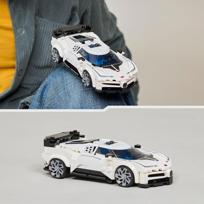 LEGO Speed Champions Bugatti Centodieci Hyper Sports Car Toy - Car Model Kit with a Driver Minifigure - Birthday Gift for 9+ Year Old Boys - 77240