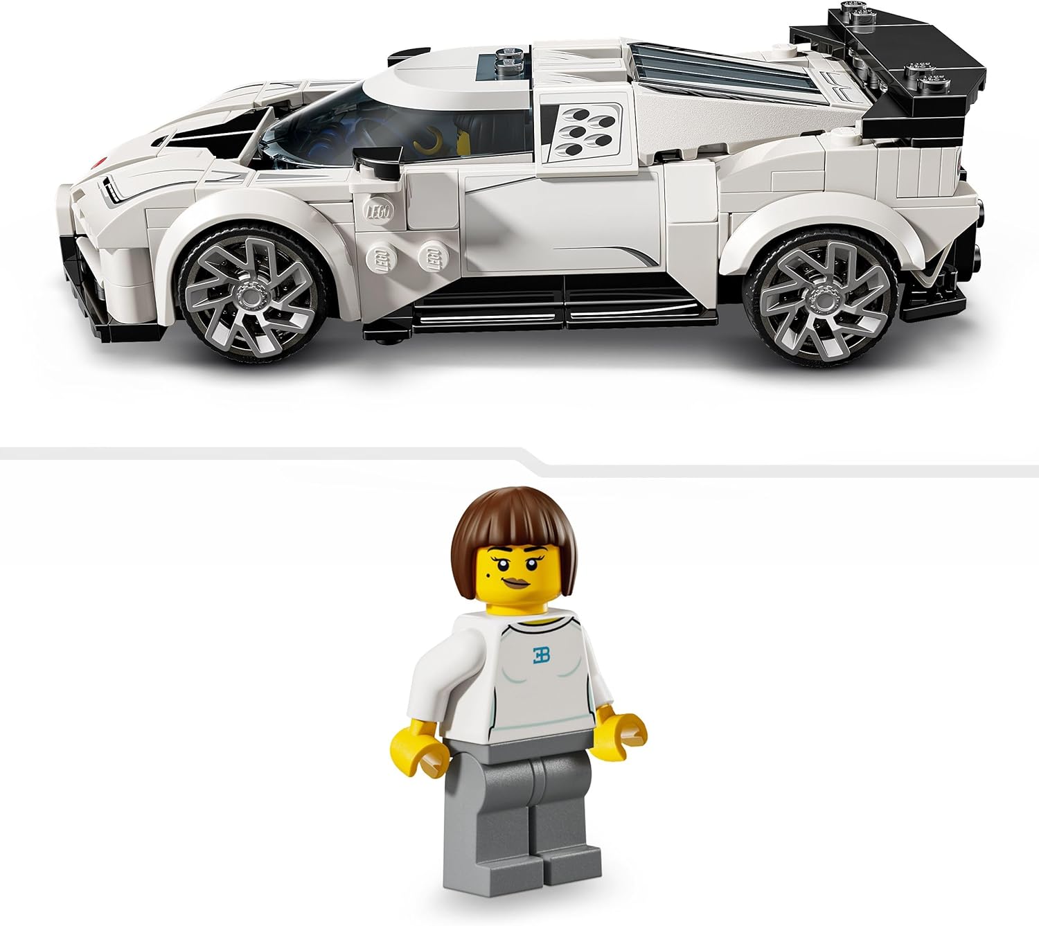 LEGO Speed Champions Bugatti Centodieci Hyper Sports Car Toy - Car Model Kit with a Driver Minifigure - Birthday Gift for 9+ Year Old Boys - 77240