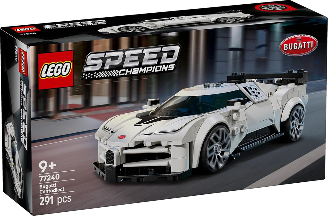 LEGO Speed Champions Bugatti Centodieci Hyper Sports Car Toy - Car Model Kit with a Driver Minifigure - Birthday Gift for 9+ Year Old Boys - 77240
