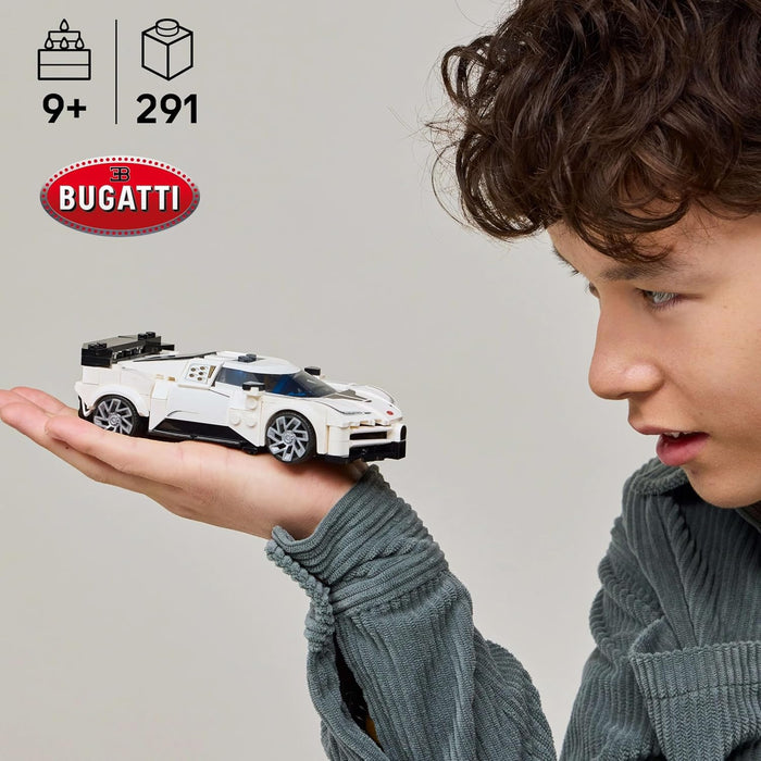 LEGO Speed Champions Bugatti Centodieci Hyper Sports Car Toy - Car Model Kit with a Driver Minifigure - Birthday Gift for 9+ Year Old Boys - 77240