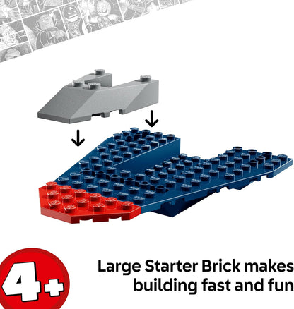 LEGO ǀ Marvel Captain America vs. Thanos - Avengers Building Toy with a Jet Plane & 2 Minifigures with Accessories incl. Cap's Shield - Super Hero Gift for 4+ Year Old Boys - 76319